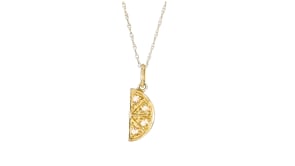 10 ct. t.w. Citrine Orange Slice Pendant Necklace in 14kt Yellow Gold