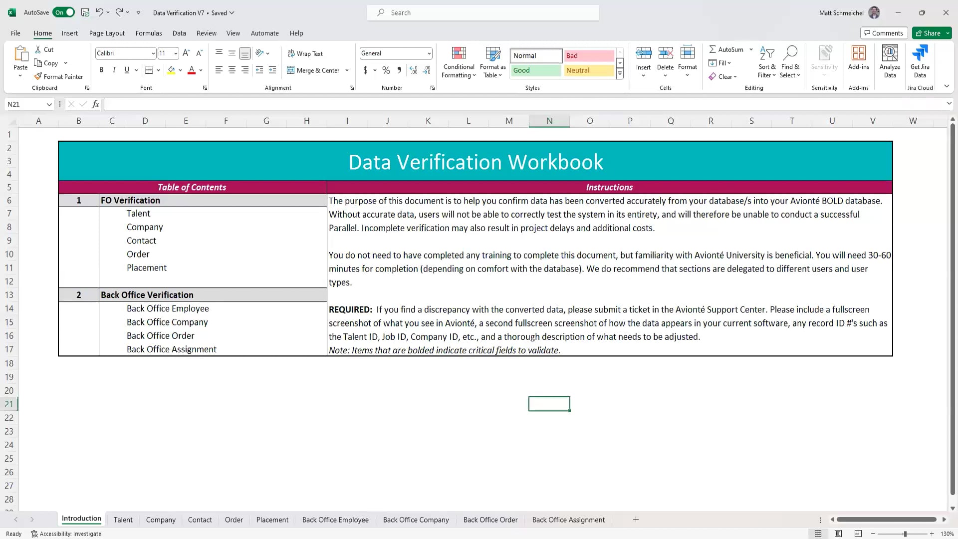 Data Verification Walkthrough