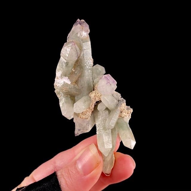 Quartz included with ''Chlorite'' with Amethyst scepters (RARE locality specimen)
