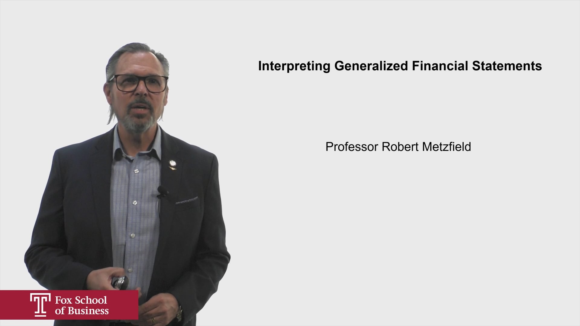Interpreting Generalized Financial Statements