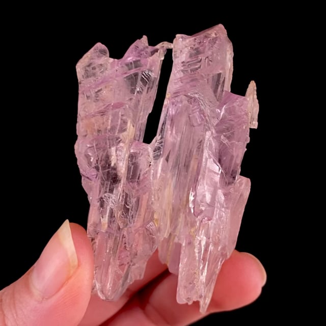 Spodumene var: Kunzite (gem ''floater'' crystal)