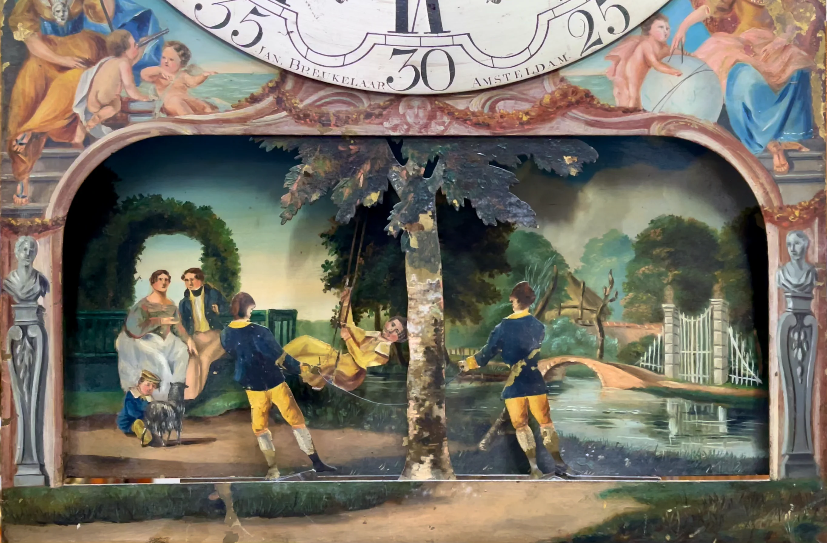 17th Century Dutch Animated Tall Case Clock by Jan Breukelaar