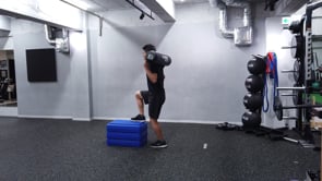 Toe-off Stability w/Aqua Bag on Shoulder