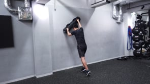 Wall Lockout from Lunge Position Each Angle / Aqua Bag