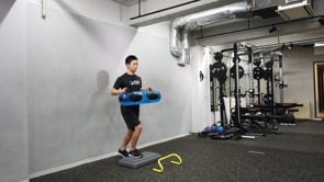 FWD Lunge Step-down w/Punch / Aqua Bag