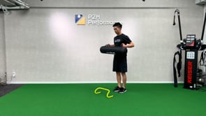 FWD Lunge Step-over w/Punch / Hurdle / Aqua Bag