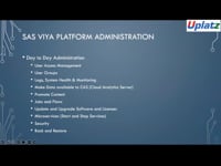 SAS Viya Platform Administration - Logs, System Health, Monitoring