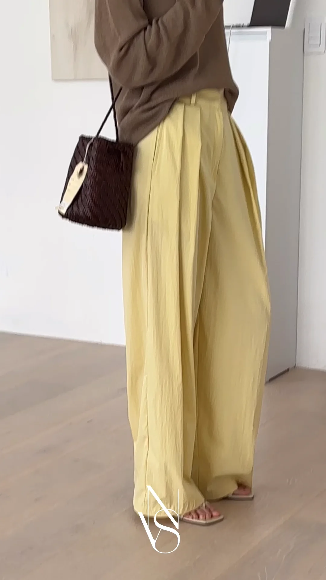 ワイドスラックス　ナイロン　3タック lemontea CITEN＞サマー3タックイージーワイドパンツ（その他パンツ