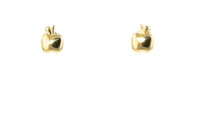 14kt Yellow Gold Apple Earrings