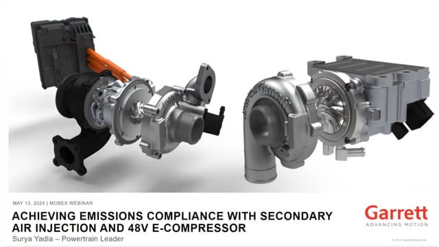 Achieving emissions compliance with secondary air injection and 48V E-Compressor