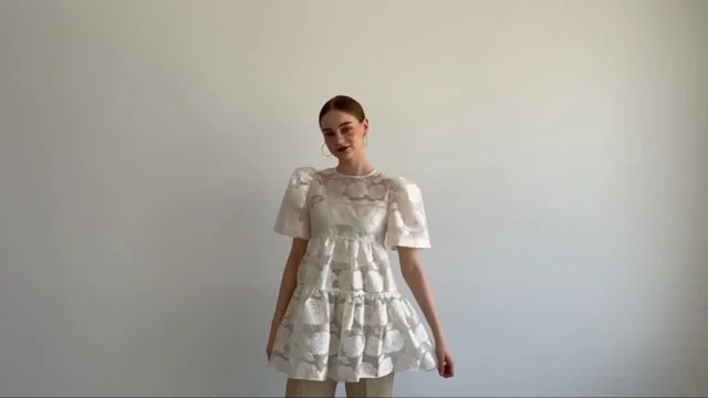 sheer flower jacquard blouse | Acka.｜ エーシーケーエー｜