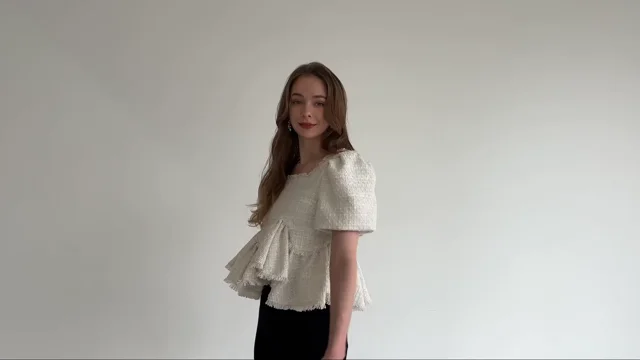 tweed peplum tops | Acka.｜ エーシーケーエー｜公式オンラインストア