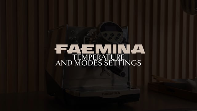 Faemina Temperature and Mode Settings (from Faema)