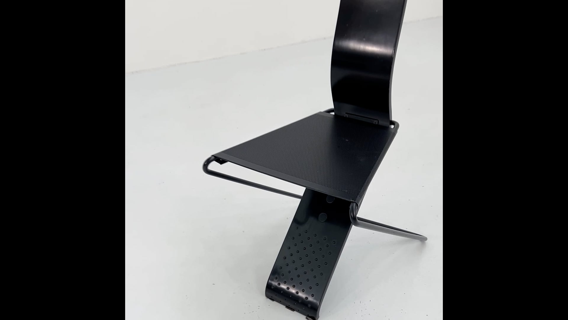 Postmodern High Backed Metal Chair from Pietro Arosio, 1980s at