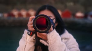 Shinshi capturing the sunset at Skivika