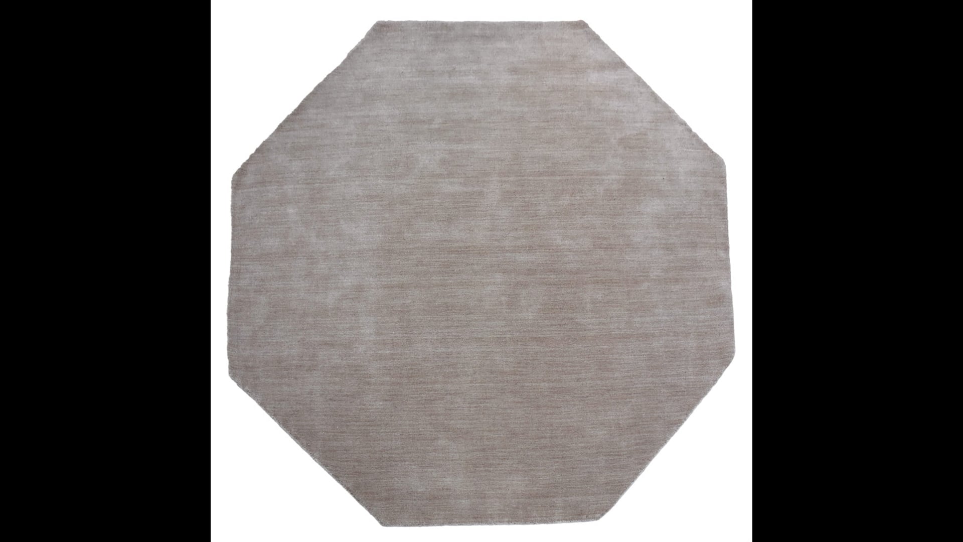 Hand Knotted Loom Wool Area Rug Solid Beige, [Octagon] 10'x10'