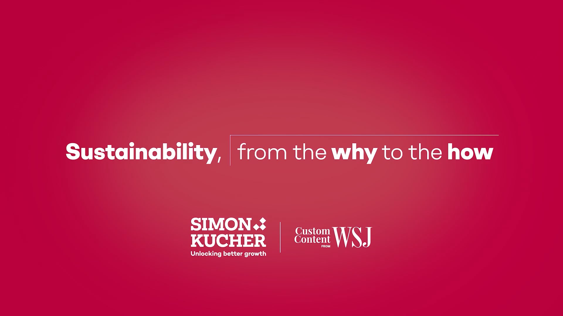 Simon Kusher - Sustainability, From the Why to the How