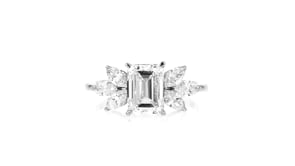 2.75 ct. t.w. Marquise and Emerald-Cut Lab-Grown Diamond Ring in 14kt White Gold