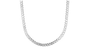 25.00 ct. t.w. Emerald-Cut Lab-Grown Diamond Tennis Necklace in 14kt White Gold