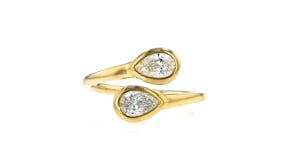 1.00 ct. t.w. Lab-Grown Diamond Toi et Moi Bypass Ring in 14kt Yellow Gold