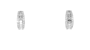 1.25 ct. t.w. Lab-Grown Diamond Hoop Earrings in 14kt White Gold