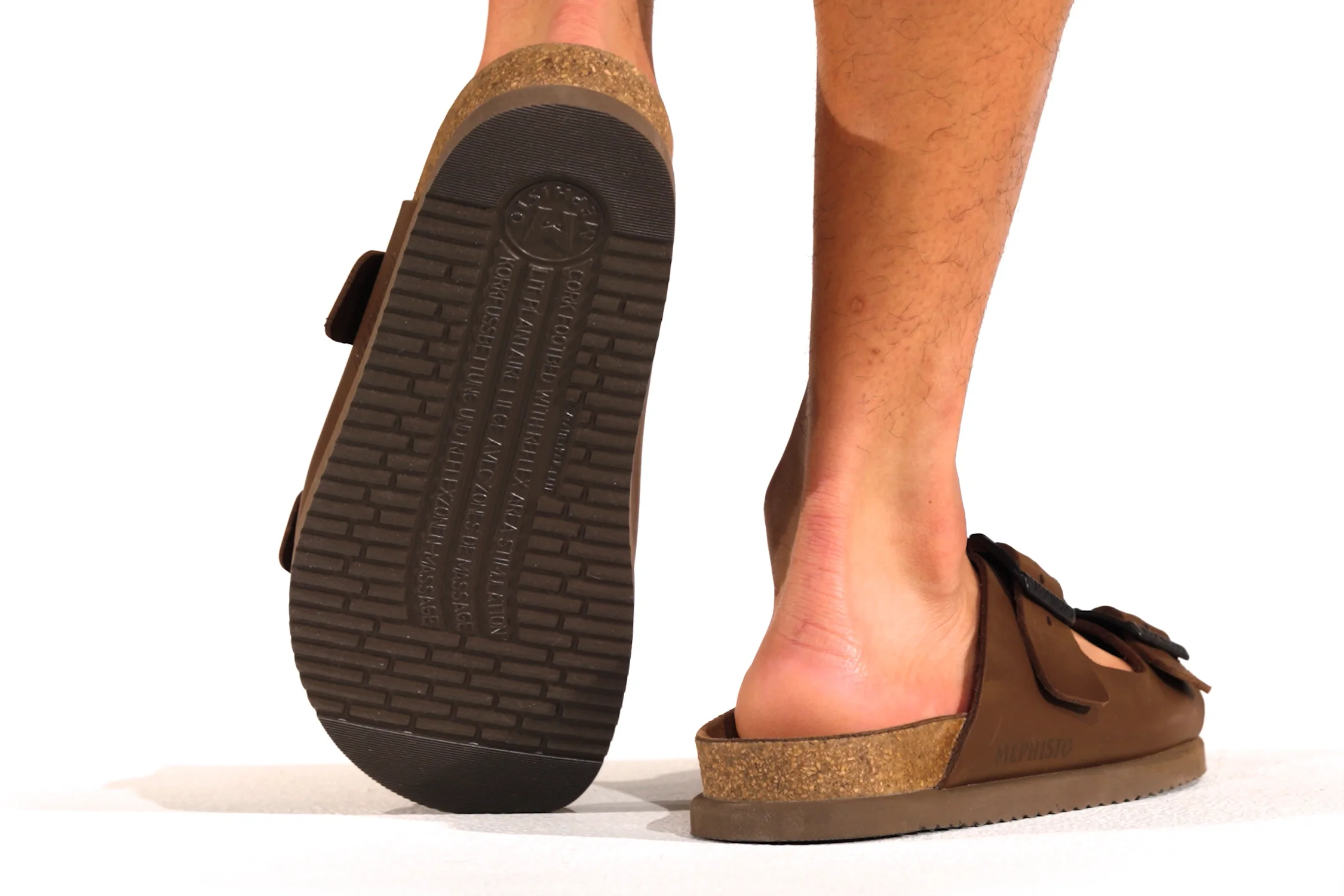 Mephisto Nerio  Leather cork Men Sandals MEPHISTO NERIO | Men Cork Sandals Dark Blue Leather Nubuck  main image 3