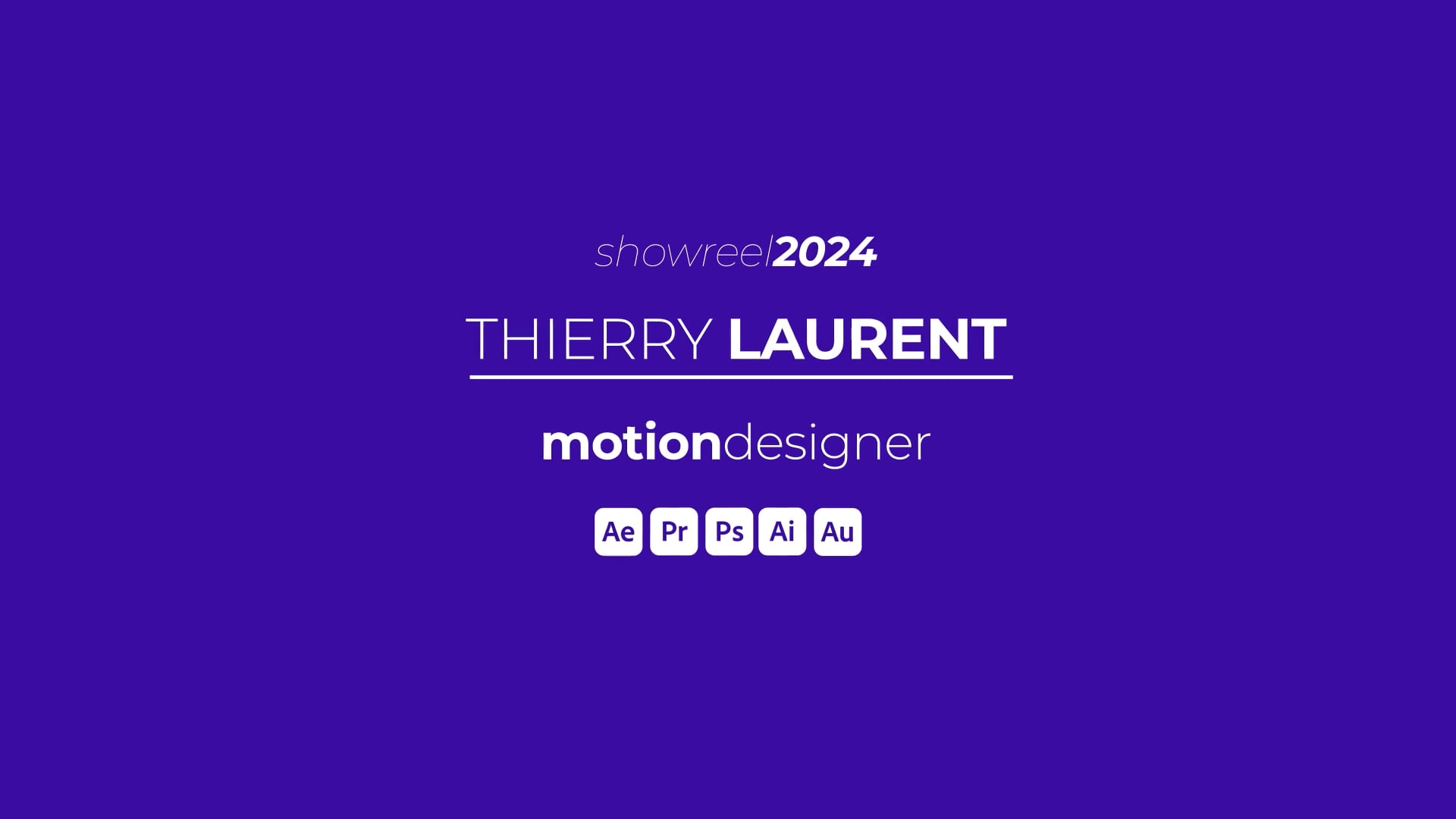 Thierry Laurent - // DemoReel 2024 //