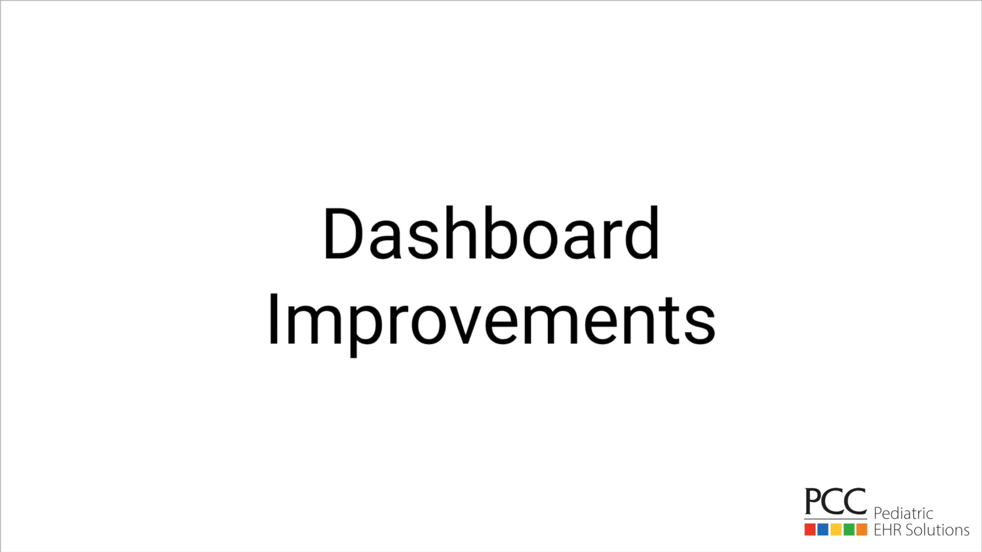 PCC 10.0: Dashboard Improvements on Vimeo