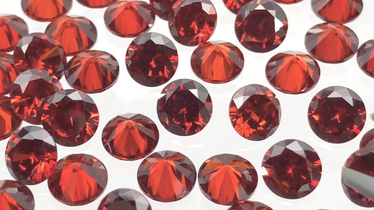 キュービックジルコニア 穴なしラウンドファセットカット（ルース・裸