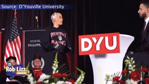 A Robot Delivers Graduation Speech
