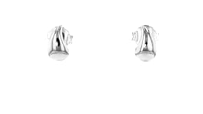 Italian Sterling Silver Jewelry Set Teardrop Earrings and Necklace