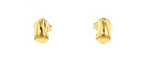 Italian 18kt Gold Over Sterling Jewelry Set Teardrop Earrings and Necklace