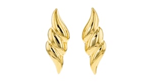 Italian 18kt Gold Over Sterling Wing-Shaped Drop Earrings