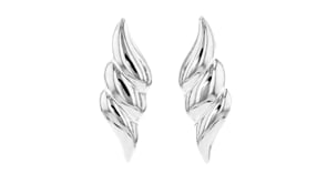 Italian Sterling Silver Wing-Shaped Drop Earrings
