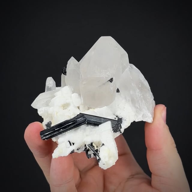 Quartz, Schorl, Microcline, etc