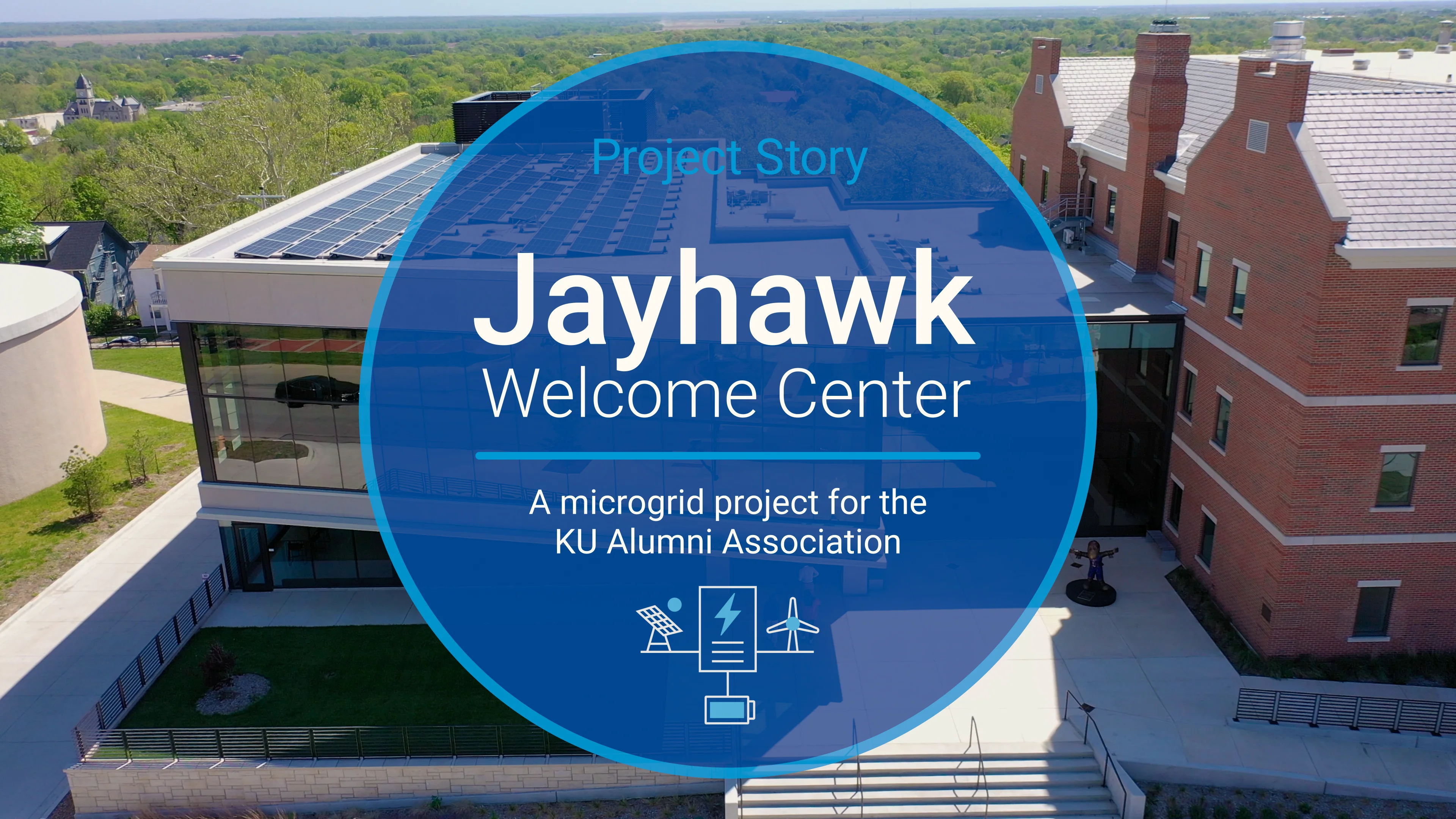 Jayhawk Welcome Center Microgrid project story video thumnail