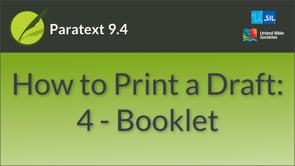 How to Print a Draft: 4 - Booklet