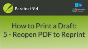 How to Print a Draft: 5 - Reopen PDF to Reprint