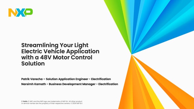 Streamlining your light electric vehicle application with a 48V motor control solution