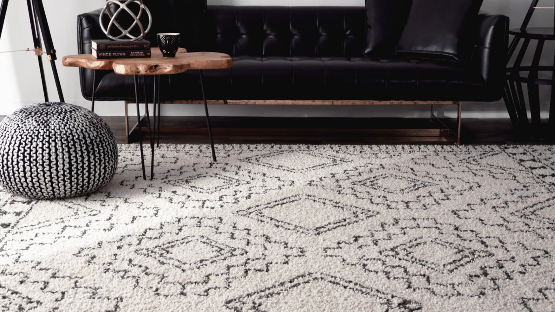 Moroccan Shag Tribal Chevron Tassel Area Rug, OffWhite, 4'x6' Southwestern Area Rugs by