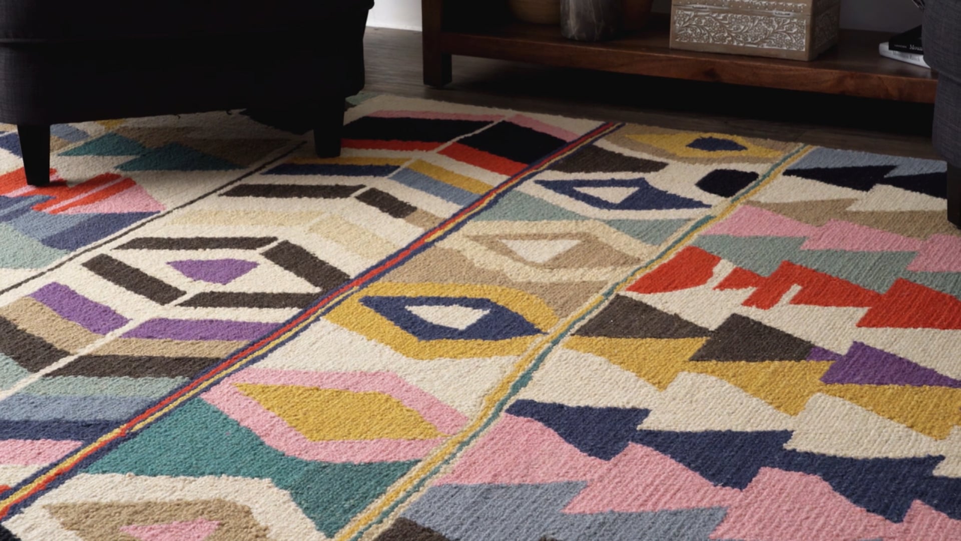 Hand-Tufted Tikal Geometric Rug, 7'6