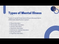 Mental Health Illness &amp; Treatments