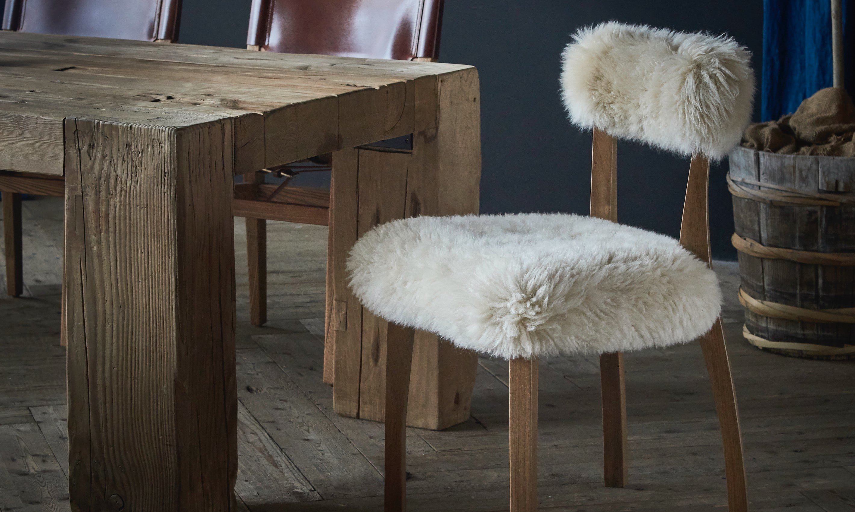Fluffy dining chair sale