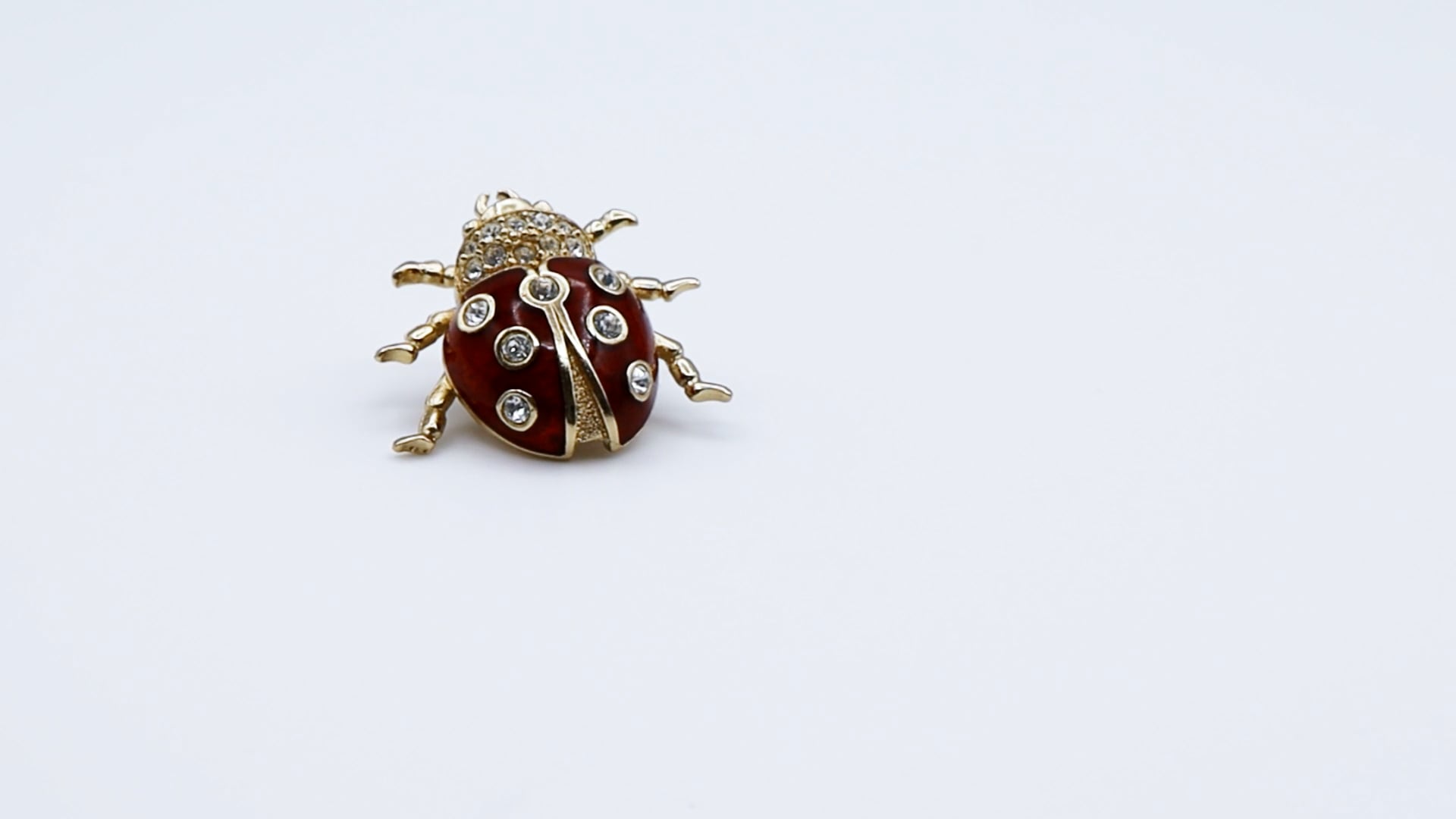 CHRISTIAN DIOR Vintage Jewelled Ladybug Pin Brooch at 1stDibs