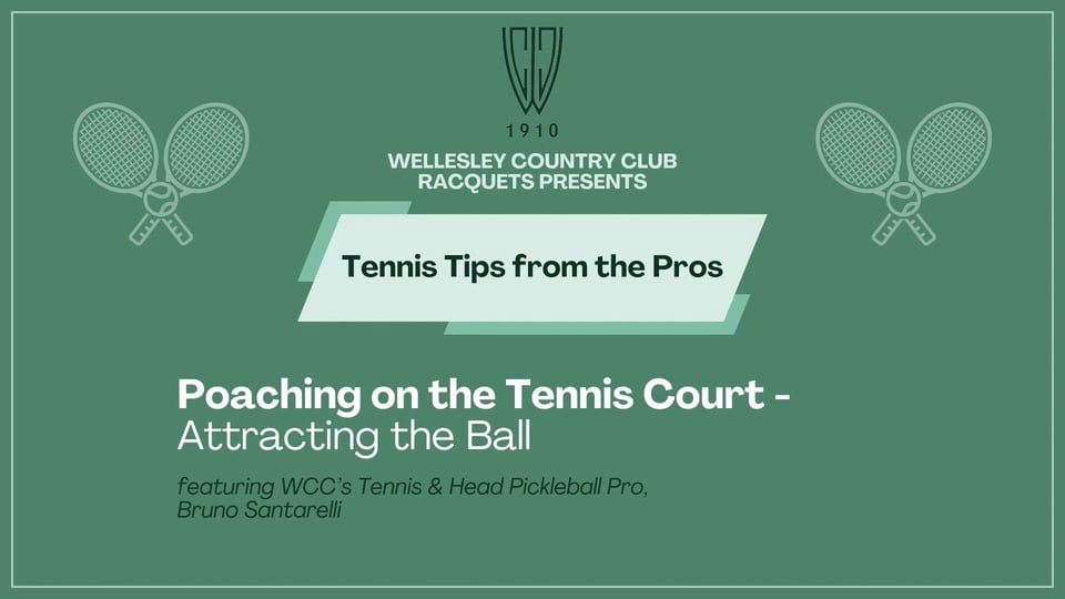 Tennis Tip: Poaching On The Tennis Court On Vimeo