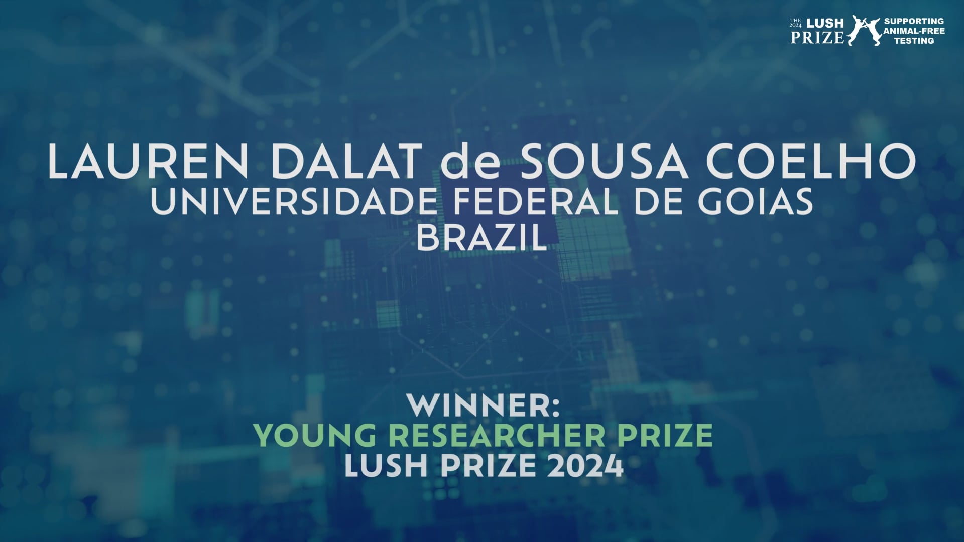 Lush Prize 2024 Young Researcher Award - Winner - Lauren Dalat de Sousa  Coelho