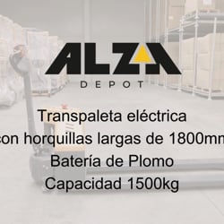 Transpaleta eléctrica horquillas largas 1800 mm