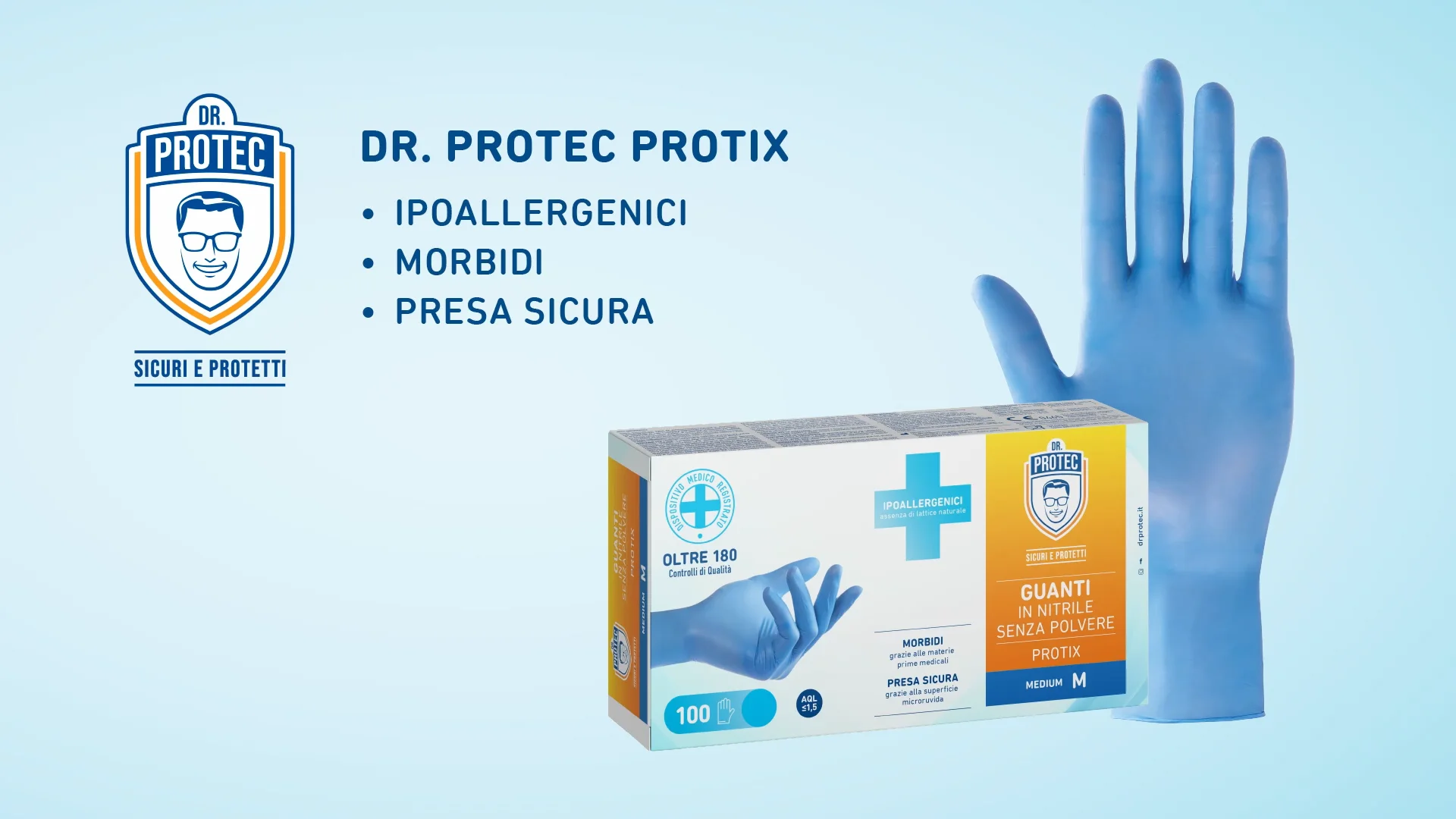GUANTO NITRILE REFLEXX R77100 POWDER FREE - BOX 100 PEZZI - Monouso - Guanti
