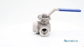 Ball valve, 3-way, L-drilled