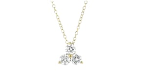 1.00 ct. t.w. Lab-Grown Diamond Trio Pendant Necklace in 14kt Yellow Gold